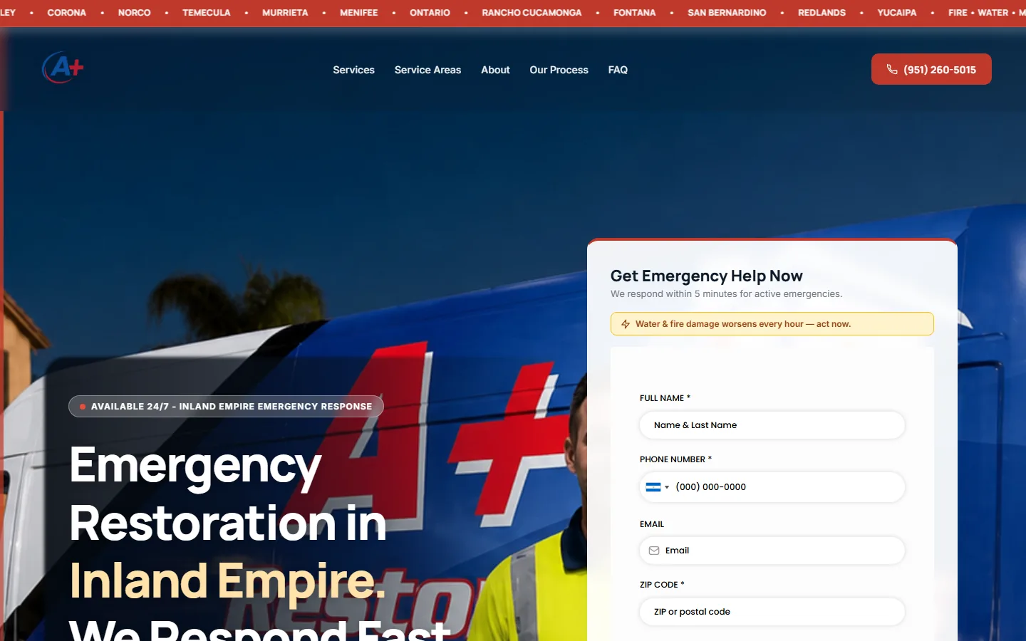 Homepage of A Plus Restorations